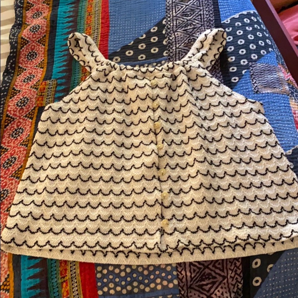 Madewell black & white tank